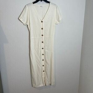 Old Navy Cream Midi Dress